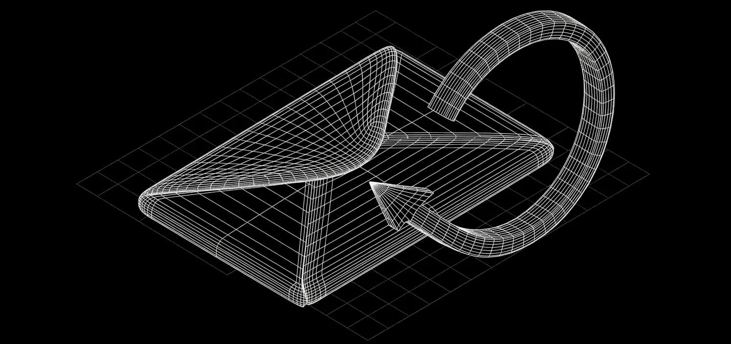Isometric wireframe illustration for Debt Collection