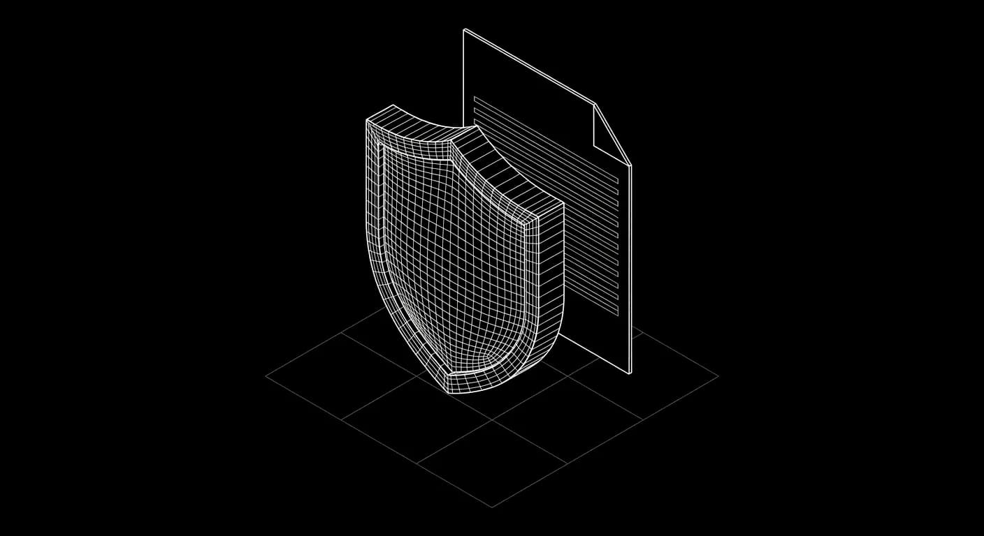 Isometric wireframe illustration for Insurance