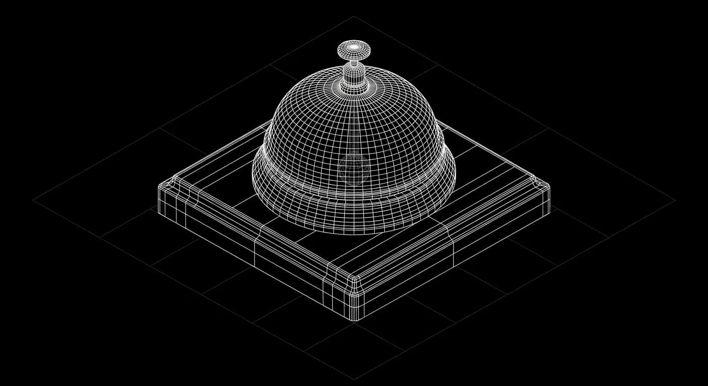 Isometric wireframe illustration for Travel & Hospitality
