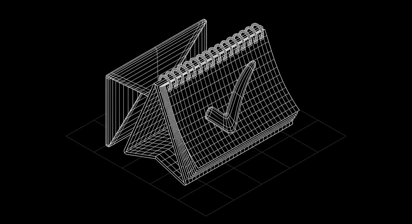 Isometric wireframe icon for Immediate Confirmation