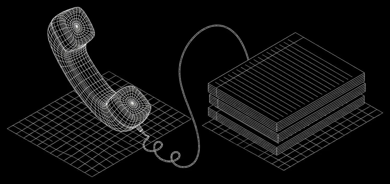 Isometric wireframe for Post Call Analysis