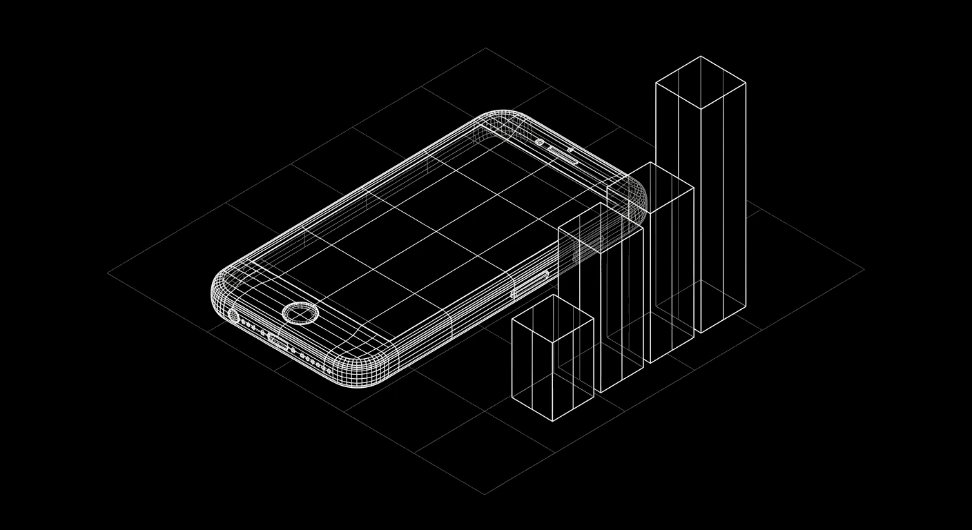Isometric wireframe icon for Higher Answer Rates