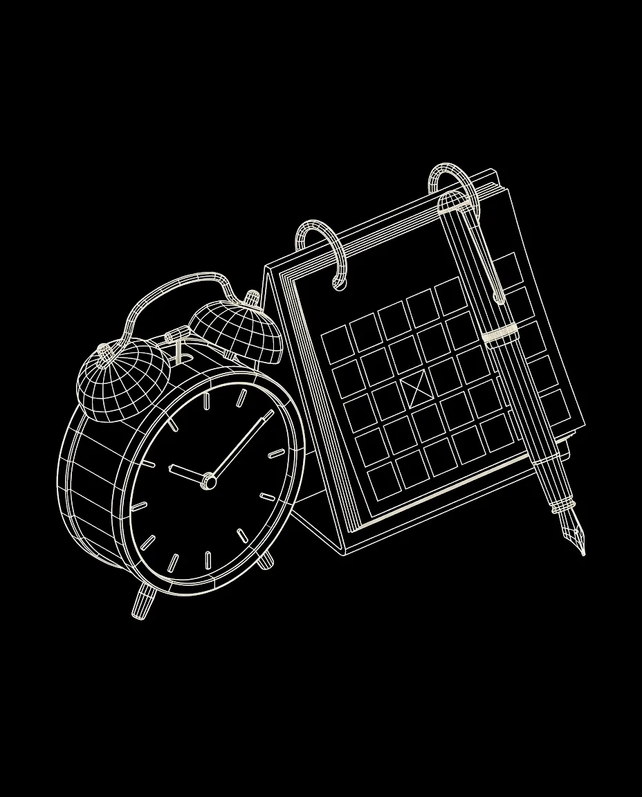 Isometric wireframe icon for Job Booking