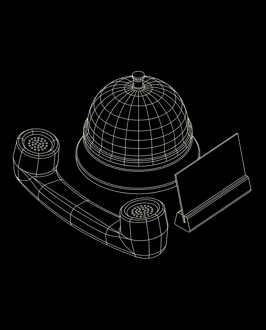Isometric wireframe icon for Member Services