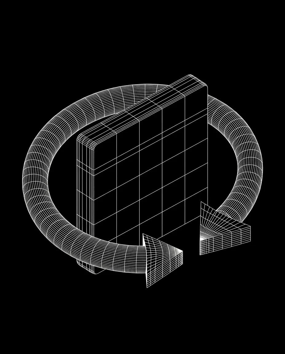 Isometric wireframe icon for Appointment Reminders