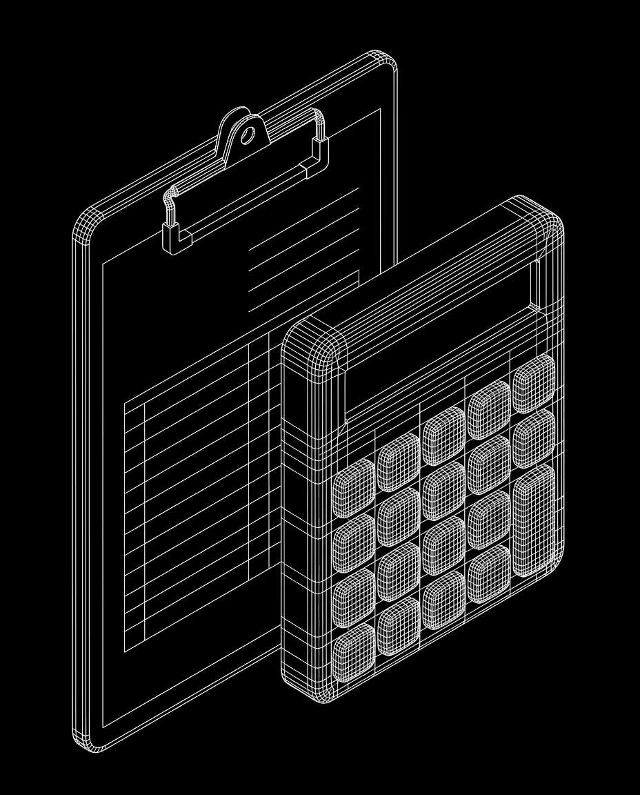 Isometric wireframe icon for Quote Requests