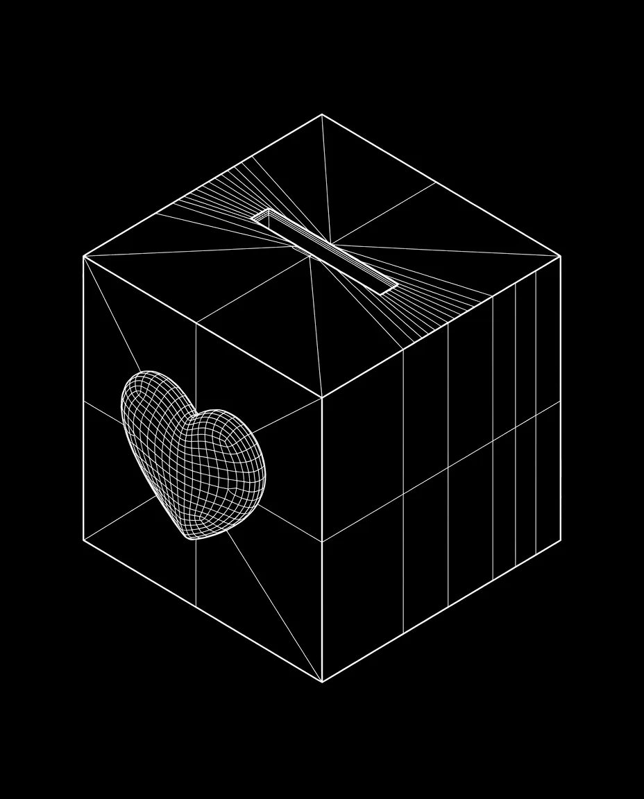 Isometric wireframe icon for Event Enquiries