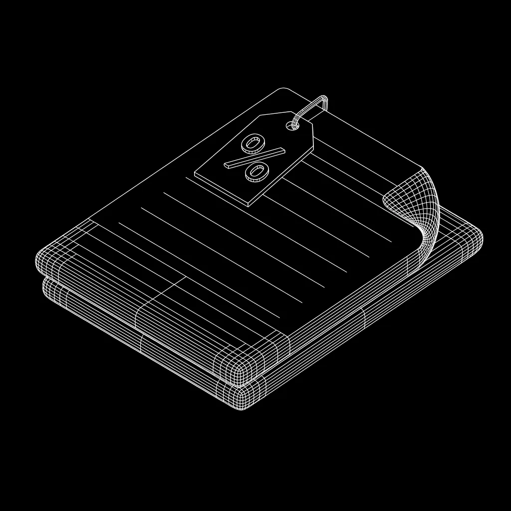 Isometric wireframe icon for Promise-to-Pay