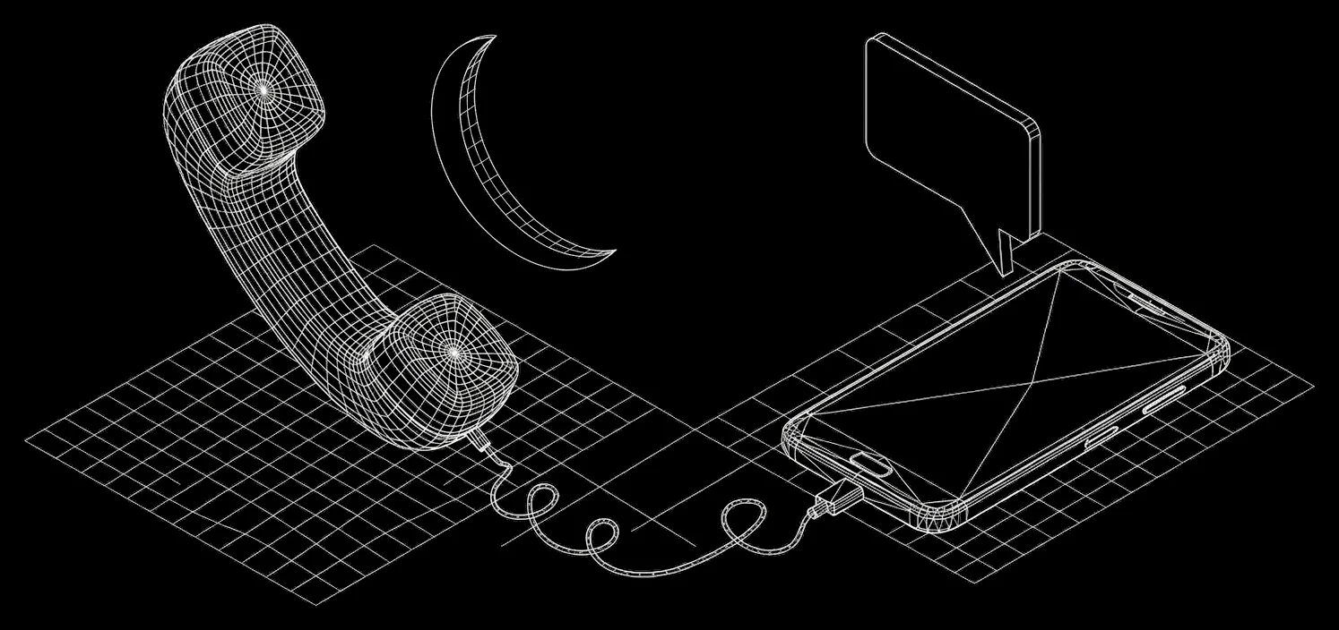 Isometric wireframe for After-Hours Answering