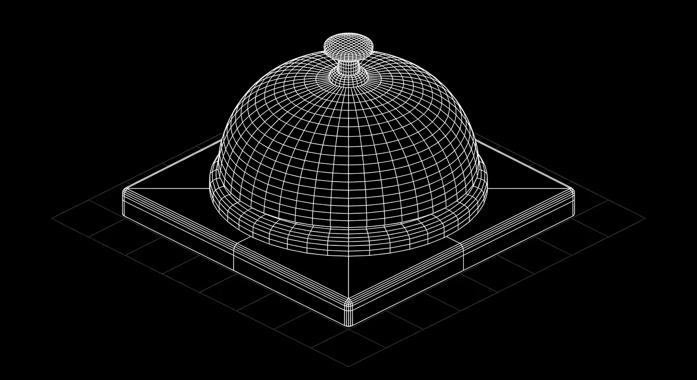 Isometric wireframe for AI Receptionist