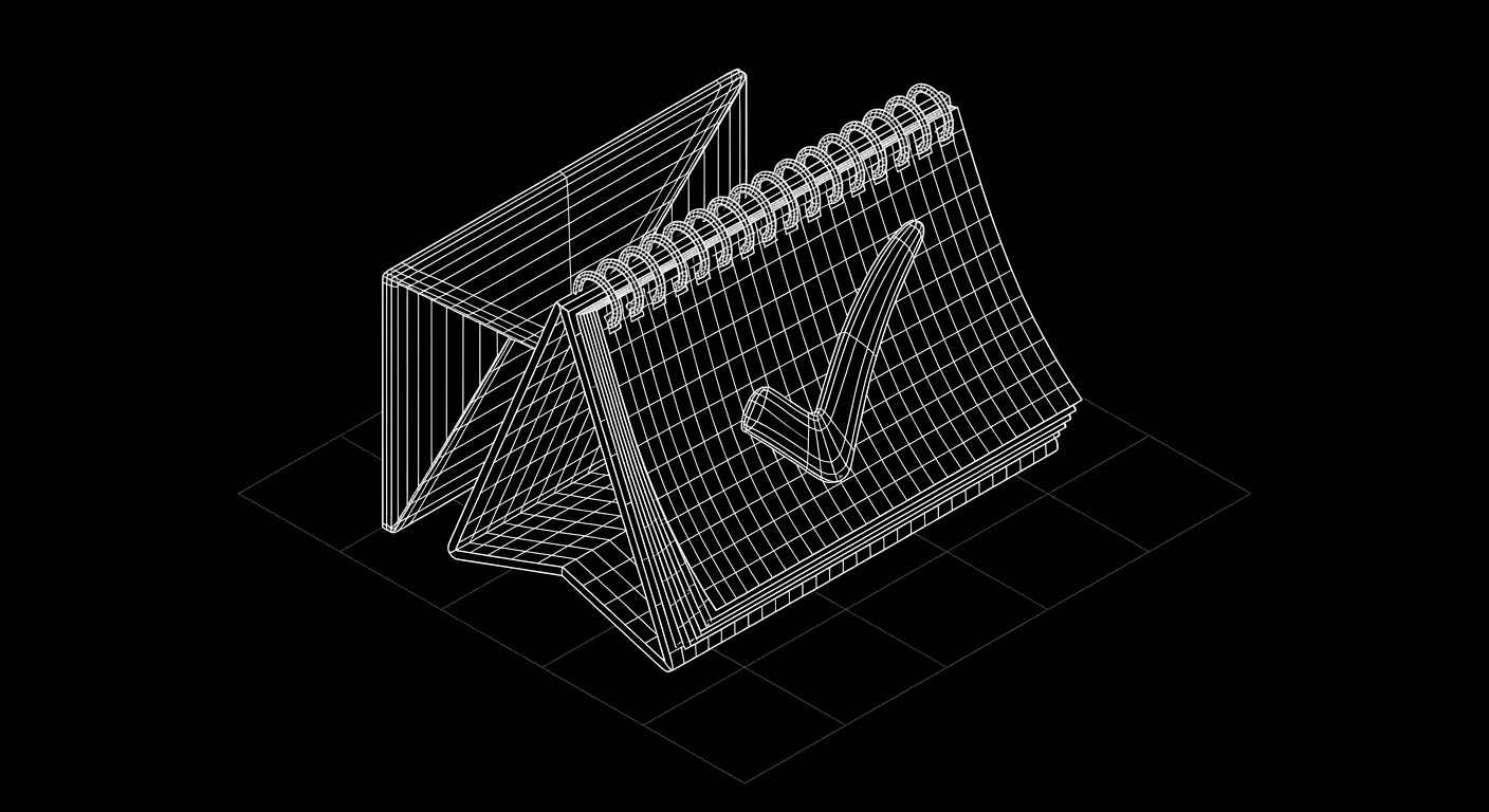 Isometric wireframe icon for Immediate Confirmation