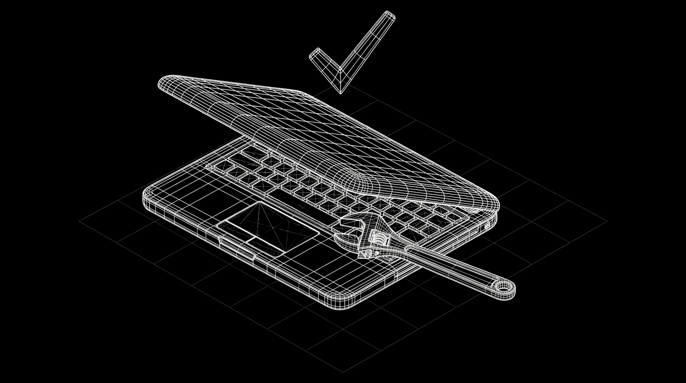 Isometric wireframe icon for Common Fix Resolution