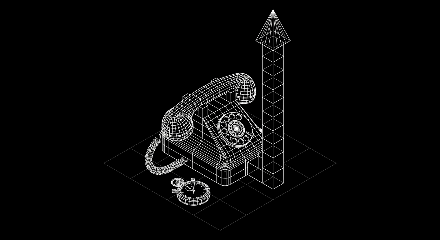 Isometric wireframe icon for Faster Response